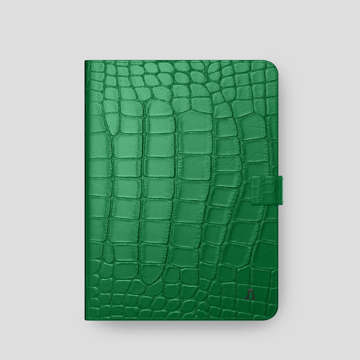 Forest-Green iPad Pro 11 Folio Case In Alligator with Black Metal -4 | Forest-Green-Black