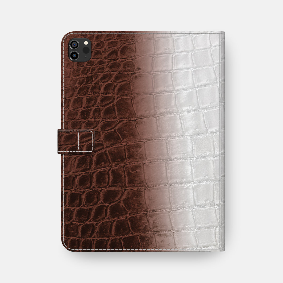 Dark Brown iPad Pro 12.9-inch Folio Case Himalayan Crocodile -5 | Dark-Brown