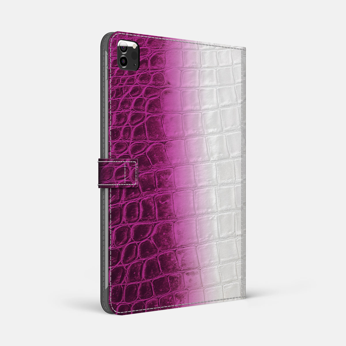 Fuchsia iPad Pro 12.9-inch Folio Case Himalayan Crocodile -1 | Fuchsia