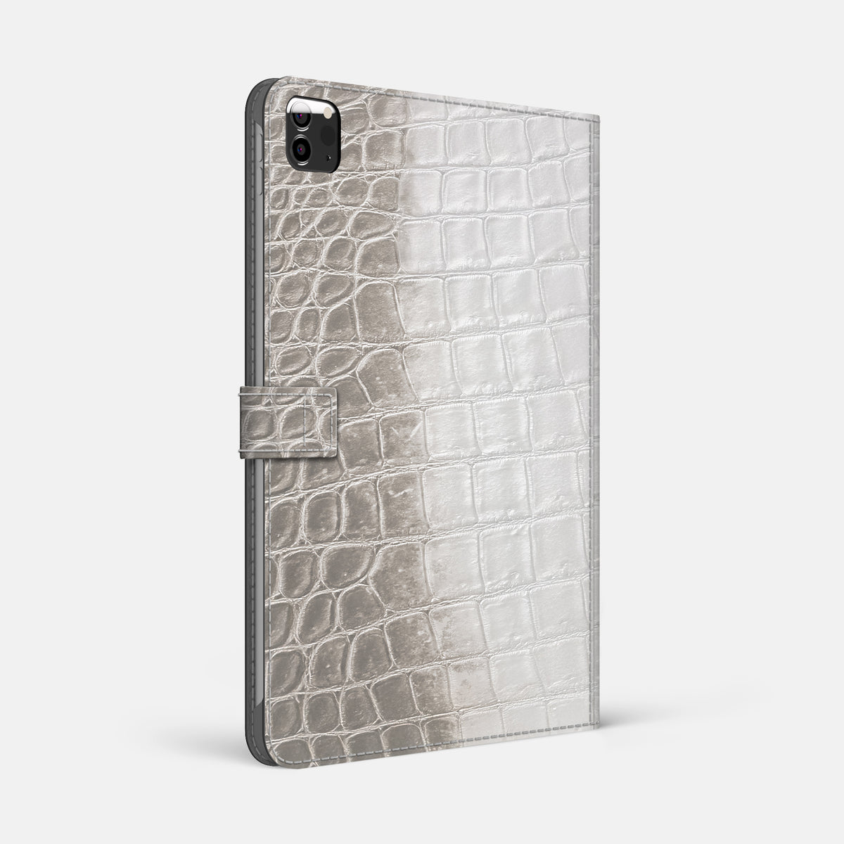 Grey iPad Pro 12.9-inch Folio Case Himalayan Crocodile -1 | Grey