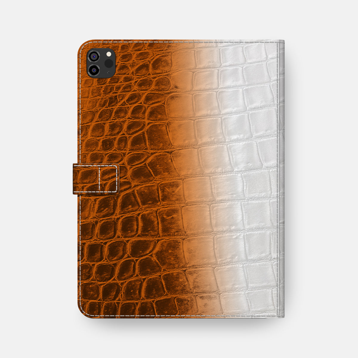 Orange iPad Pro 12.9-inch Folio Case Himalayan Crocodile -5 | Orange