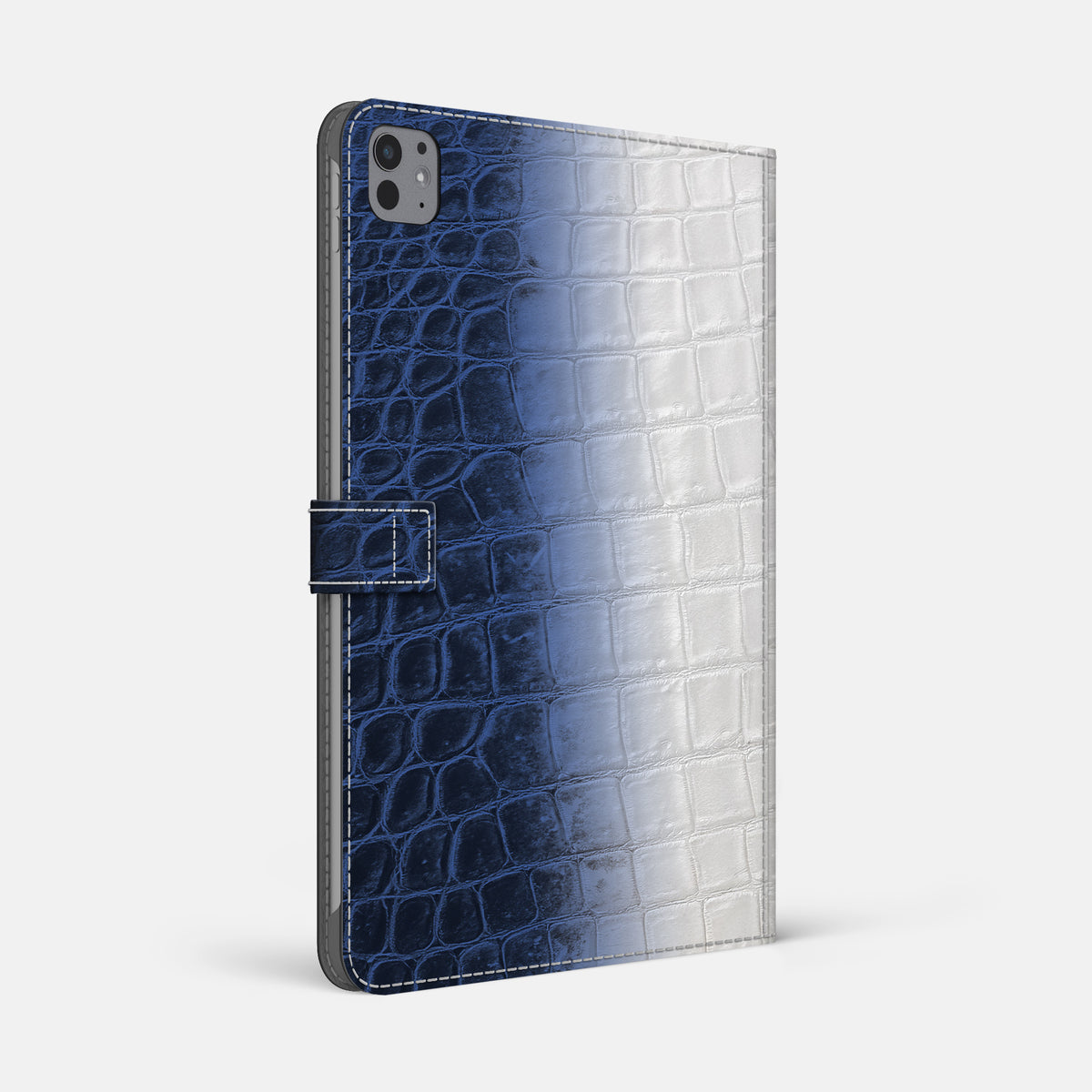 Navy Blue iPad Pro 13-inch Folio Case Himalayan Crocodile -1 | Navy-Blue