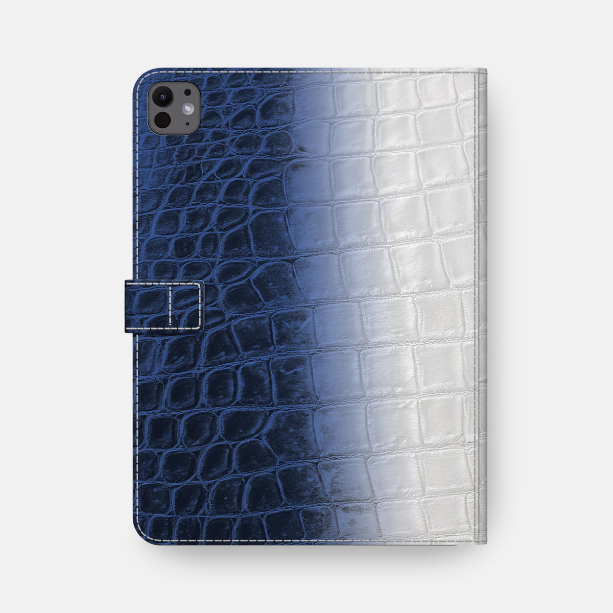 Navy Blue iPad Pro 13-inch Folio Case Himalayan Crocodile -5 | Navy-Blue