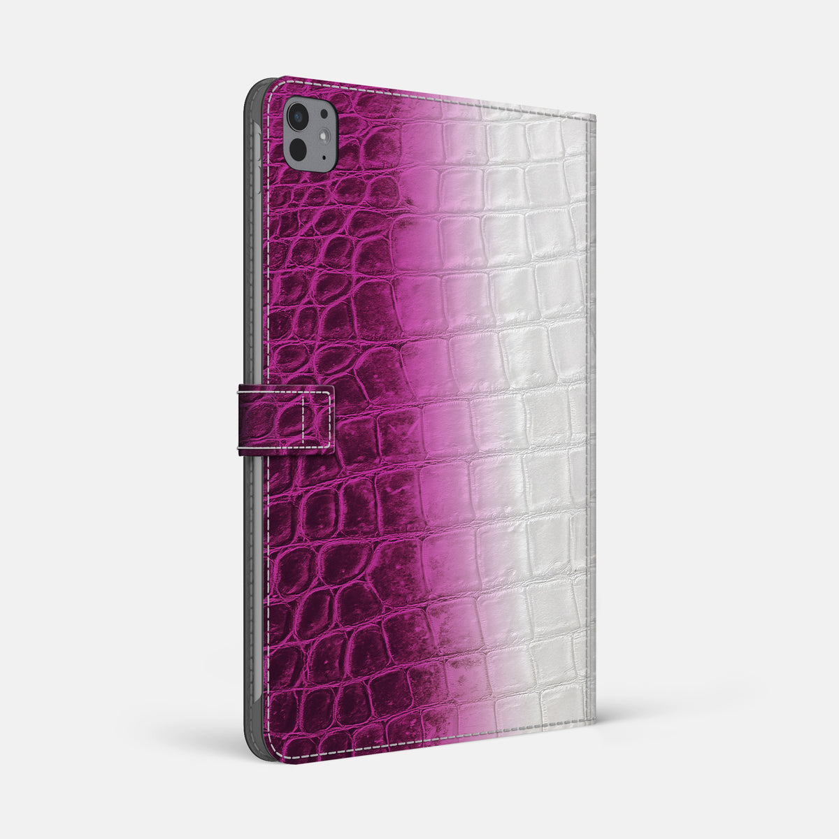 Fuchsia iPad Pro 13-inch Folio Case Himalayan Crocodile -1 | Fuchsia