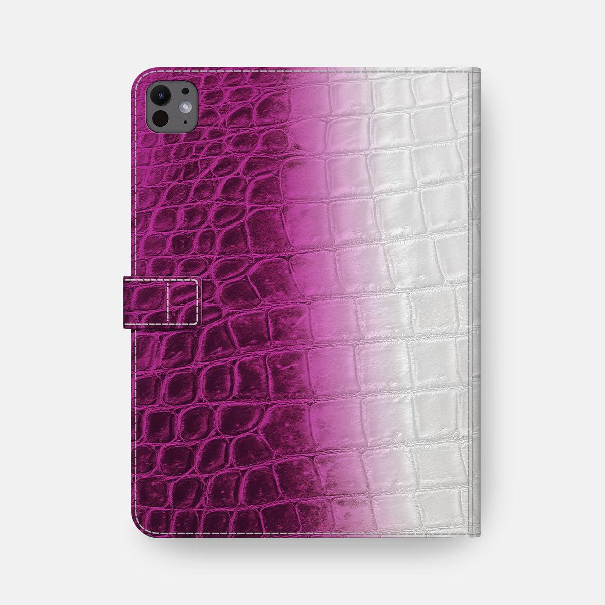 Fuchsia iPad Pro 13-inch Folio Case Himalayan Crocodile -5 | Fuchsia