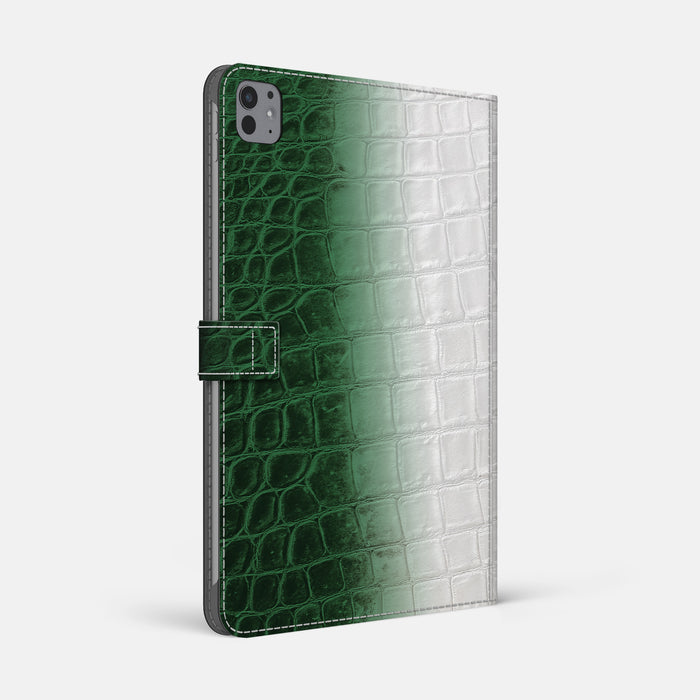 Green iPad Pro 13-inch Folio Case Himalayan Crocodile -1 | Green