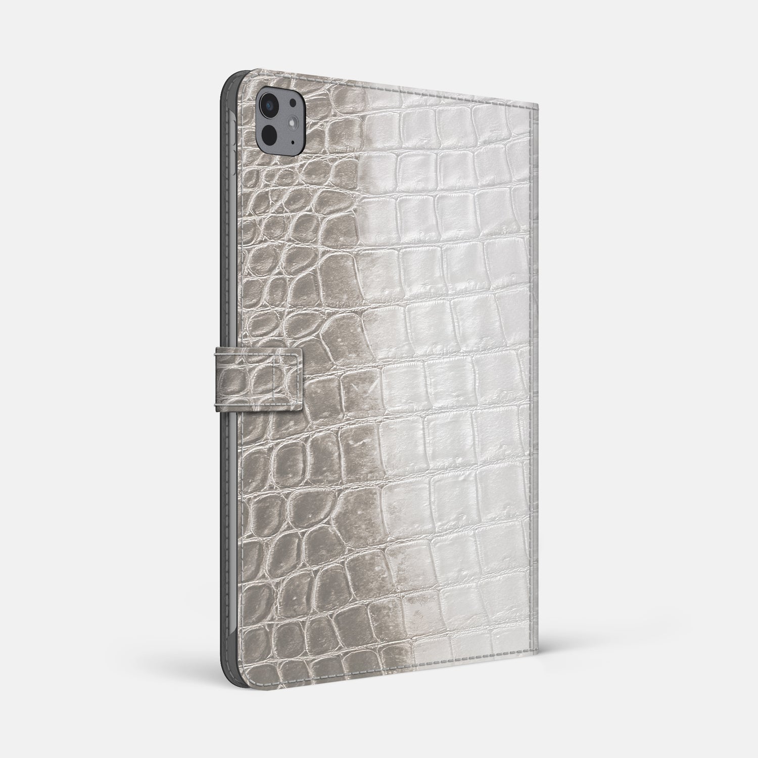 Grey iPad Pro 13-inch Folio Case Himalayan Crocodile -1 | Grey