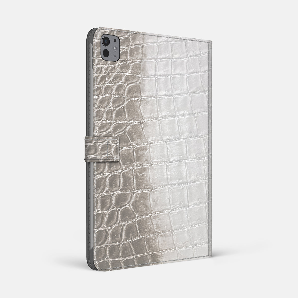 Grey iPad Pro 13-inch Folio Case Himalayan Crocodile -1 | Grey