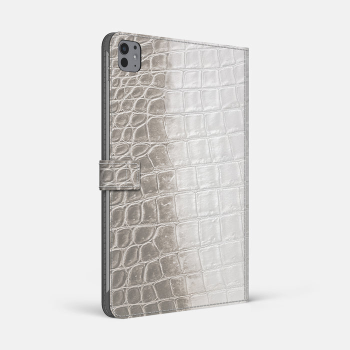 Grey iPad Pro 13-inch Folio Case Himalayan Crocodile -1 | Grey