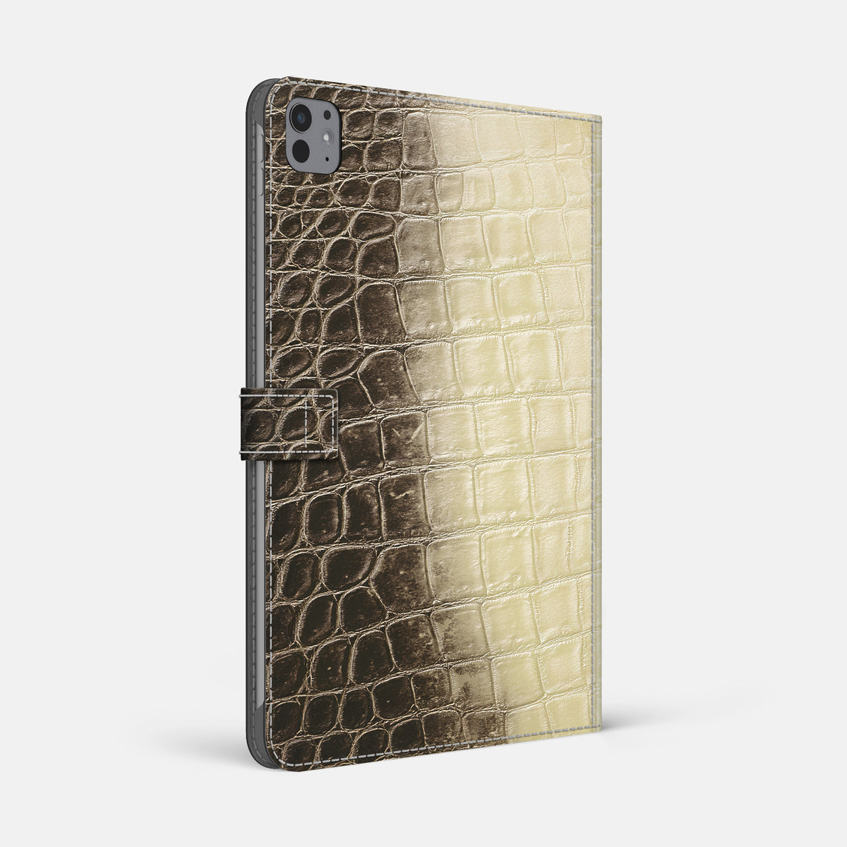 Natural iPad Pro 13-inch Folio Case Himalayan Crocodile -1 | Natural