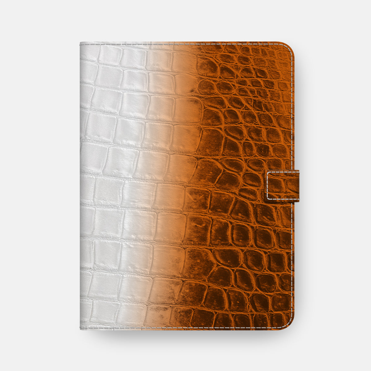Orange iPad Pro 13-inch Folio Case Himalayan Crocodile -4 | Orange
