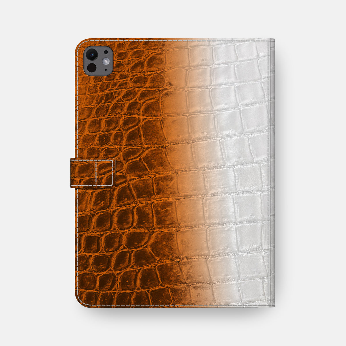 Orange iPad Pro 13-inch Folio Case Himalayan Crocodile -5 | Orange