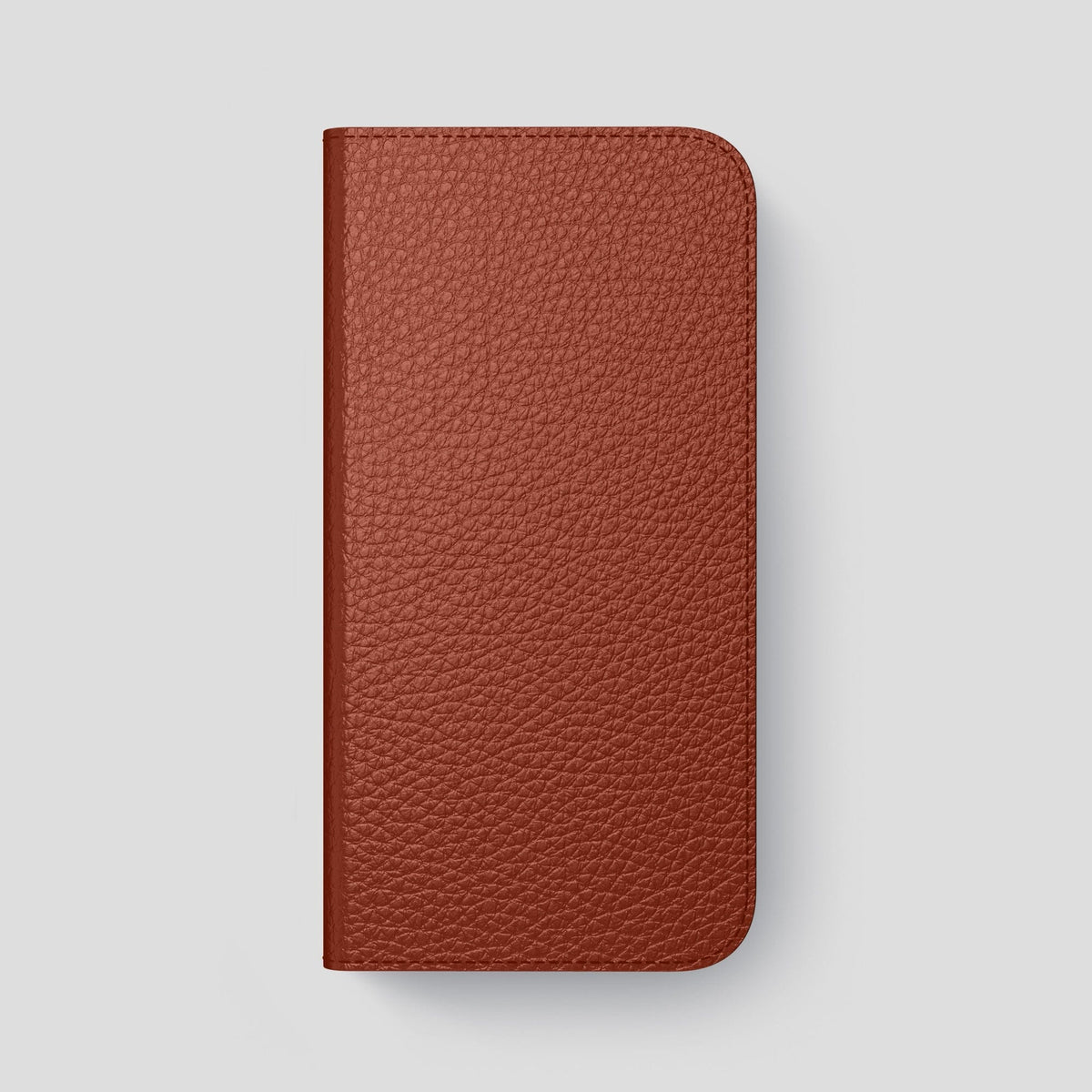 Dark Brown iPhone 14 Pro Max Folio Magsafe Case Calf with Black Metal -4 | Dark-Brown-Black