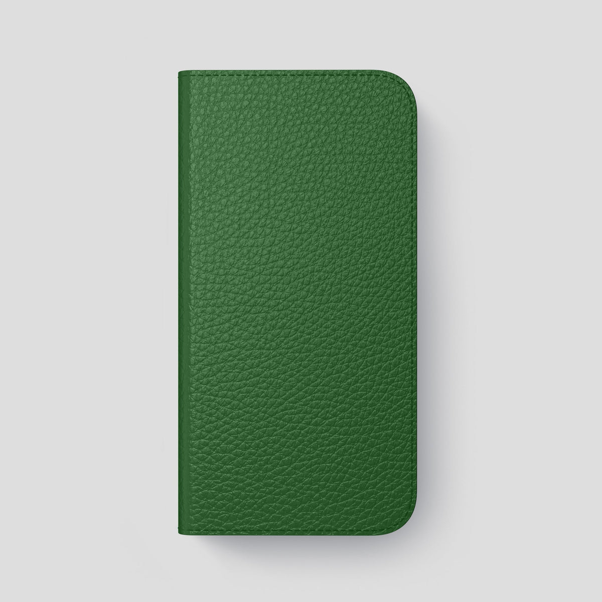 Dark Green iPhone 14 Pro Max Folio Magsafe Case Calf with Gold Metal -4 | Dark-Green-Gold