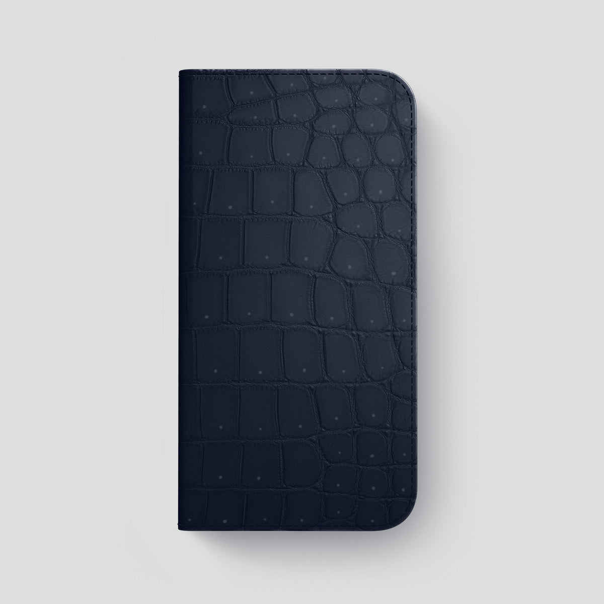 Deep Blue Sea iPhone 15 Pro Folio Magsafe Case Porosus Crocodile with Steel Metal -4 | Deep-Blue-Sea-Steel
