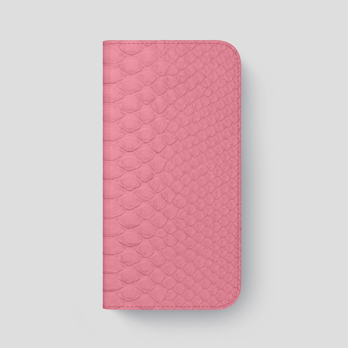 Pink iPhone 15 Pro Max Folio Case Python with Black Metal -4 | Pink-Black