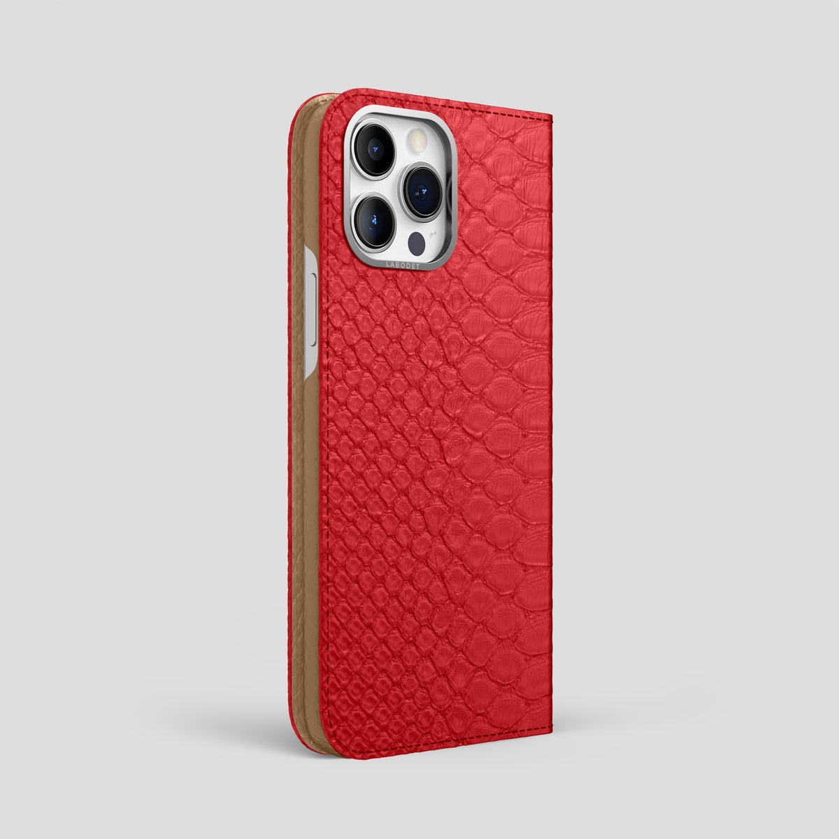 Red iPhone 15 Pro Max Folio Case Python with Steel Metal -1 | Red-Steel