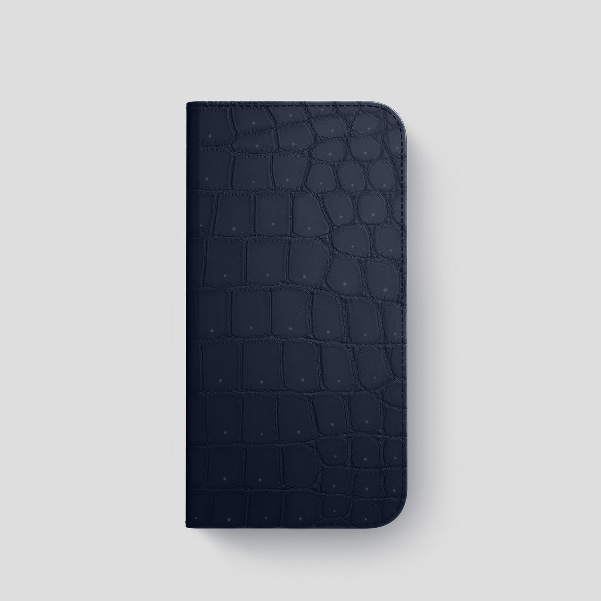 Deep Blue Sea iPhone 15 Pro Folio Magsafe Case Porosus Crocodile with Black Metal -4 | Deep-Blue-Sea-Black