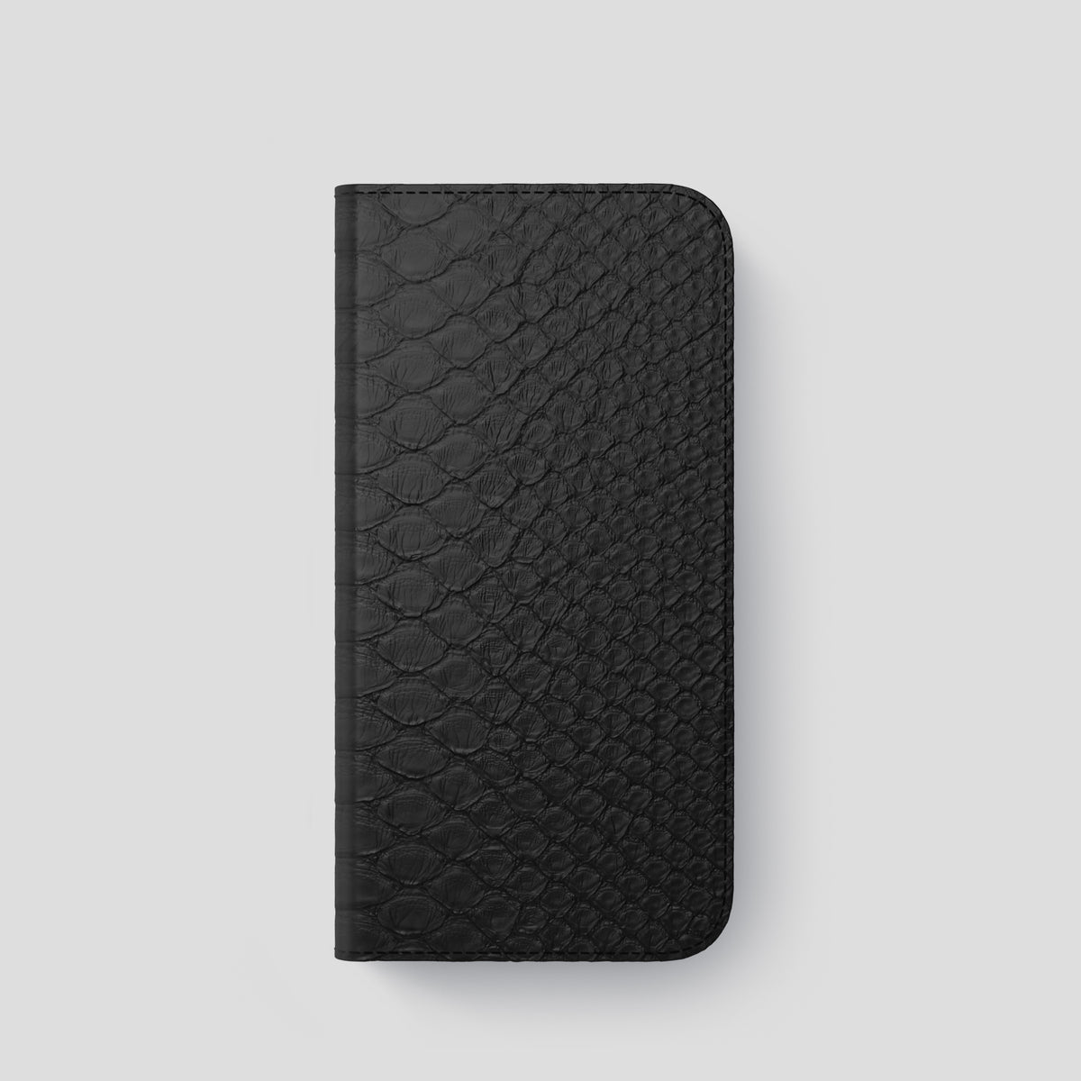 Black iPhone 15 Pro Folio Case Python with Black Metal -4 | Black-Black
