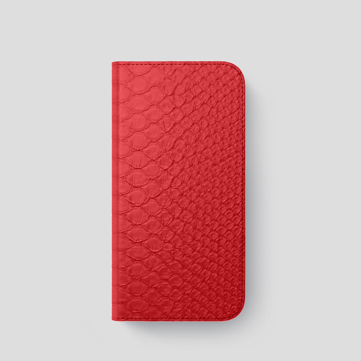 Red iPhone 15 Pro Folio Case Python with Steel Metal -4 | Red-Steel