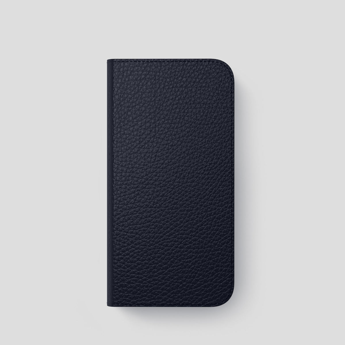 Marine iPhone 15 Pro Folio Magsafe Case Calf with Black Metal -4 | Marine-Black