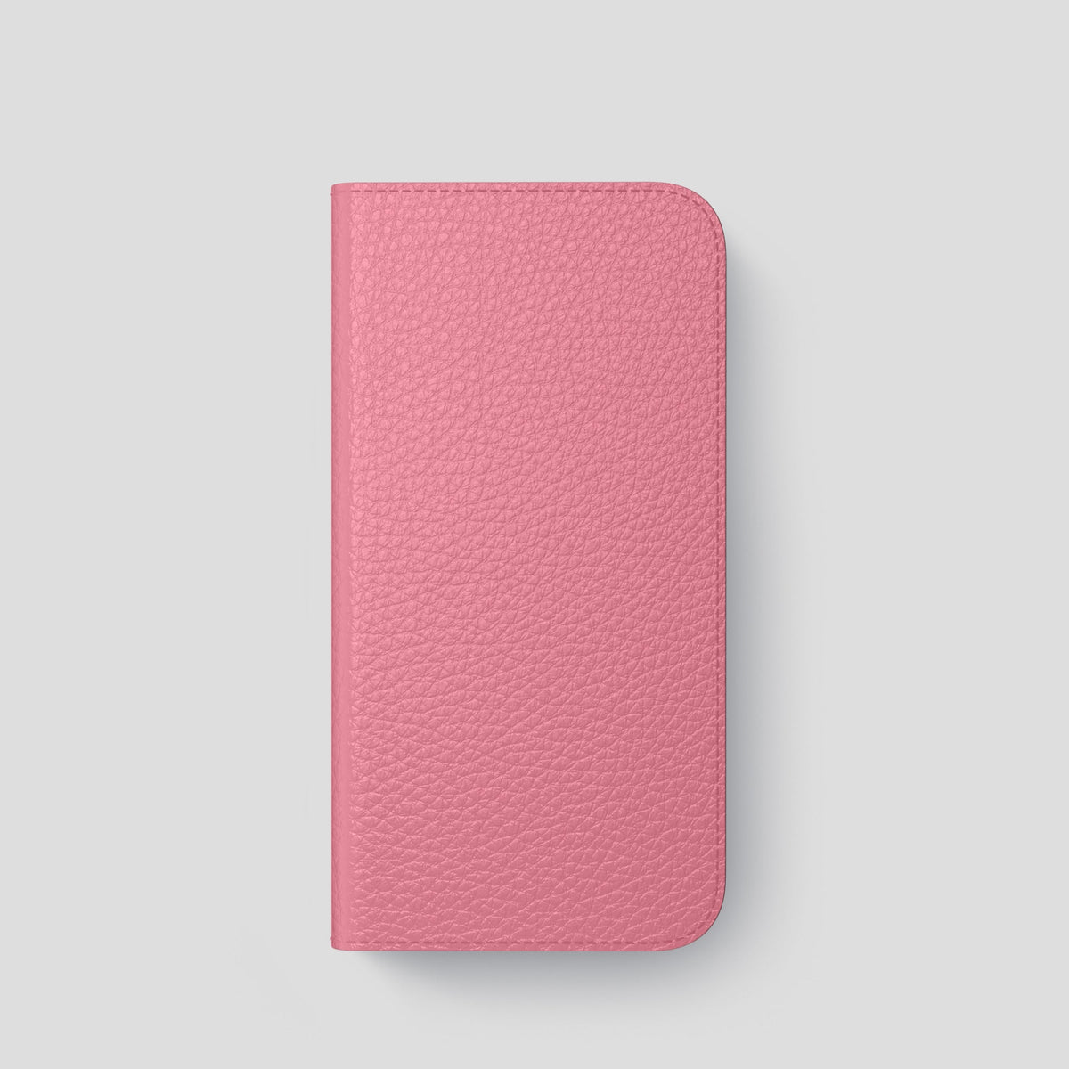 Pink iPhone 15 Pro Folio Magsafe Case Calf with Black Metal -4 | Pink-Black