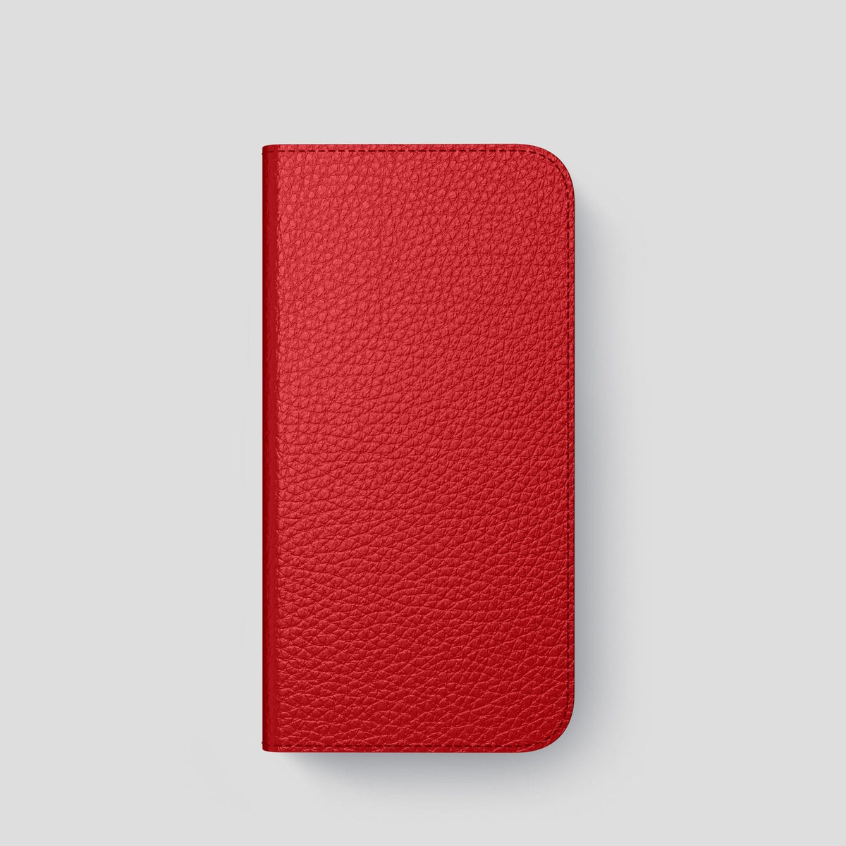 Red iPhone 15 Pro Folio Magsafe Case Calf with Black Metal -4 | Red-Black