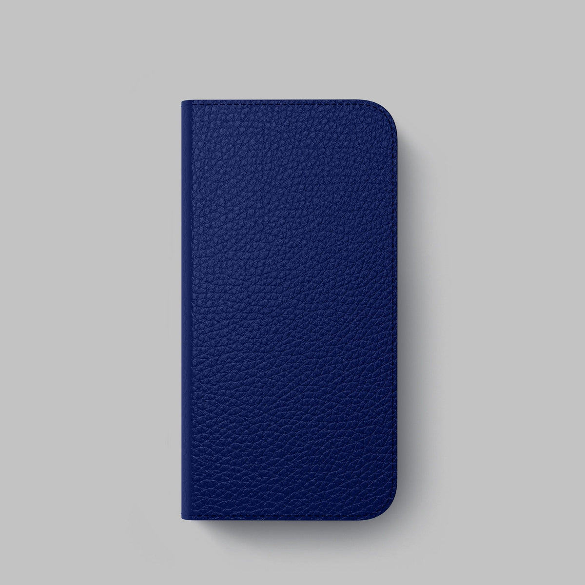 Royal Blue iPhone 15 Pro Folio Magsafe Case Calf with Black Metal -4 | Royal-Blue-Black