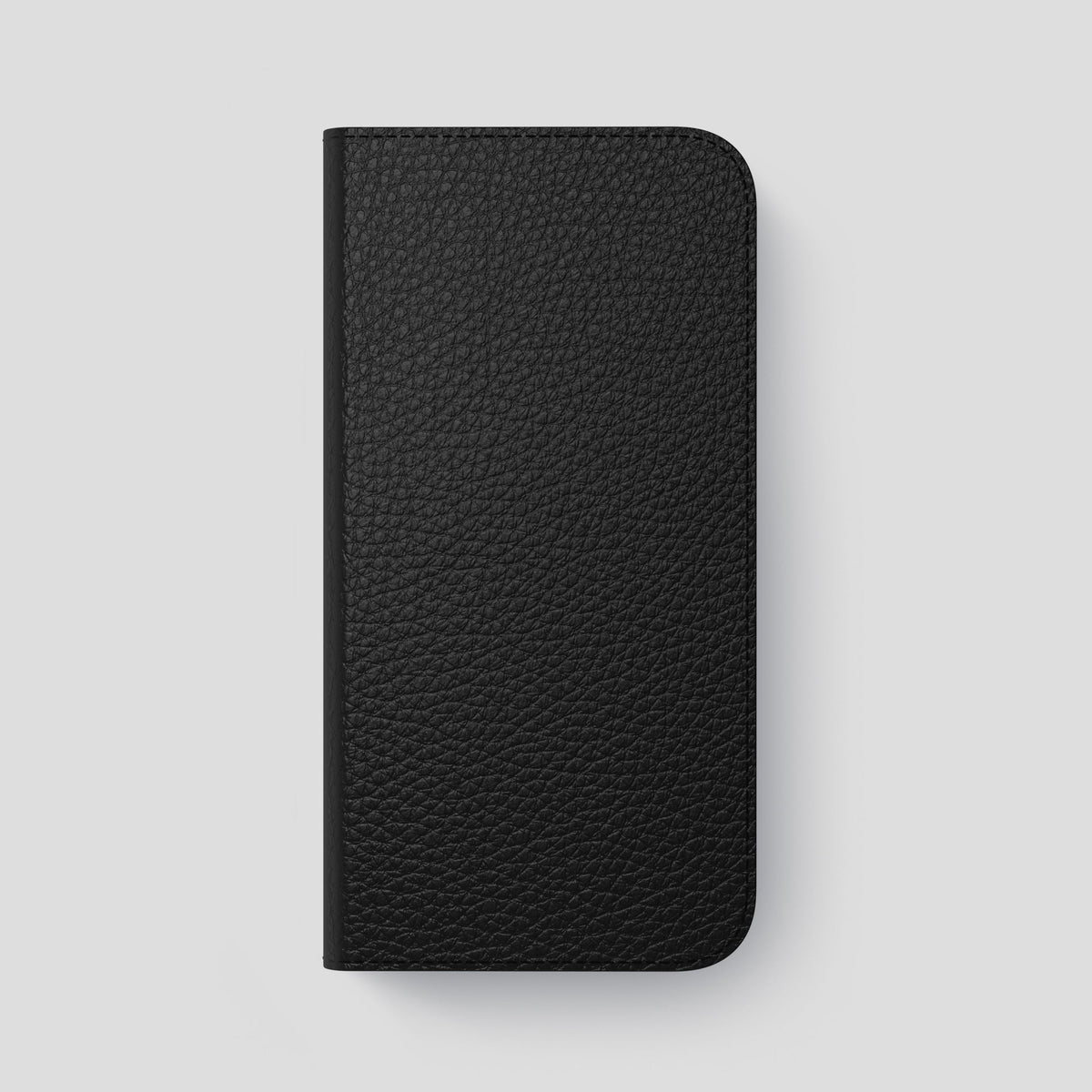 Black iPhone 15 Pro Max Folio Magsafe Case Calf with Black Metal -4 | Black-Black