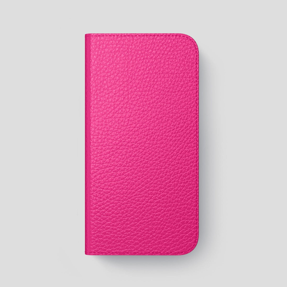 Magenta iPhone 15 Pro Max Folio Magsafe Case Calf with Gold Metal -4 | Magenta-Gold