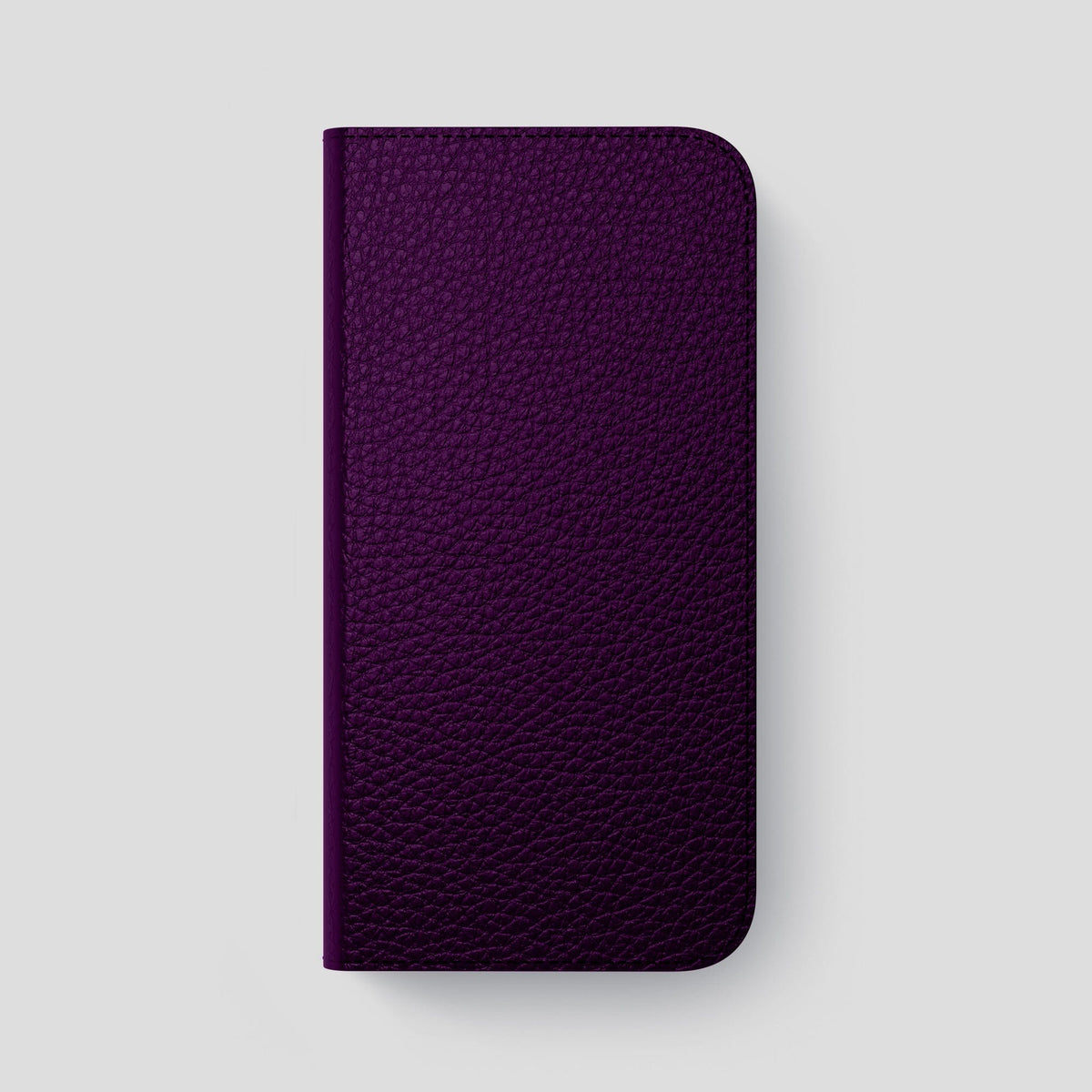 Violet iPhone 15 Pro Max Folio Magsafe Case Calf with Gold Metal -4 | Violet-Gold