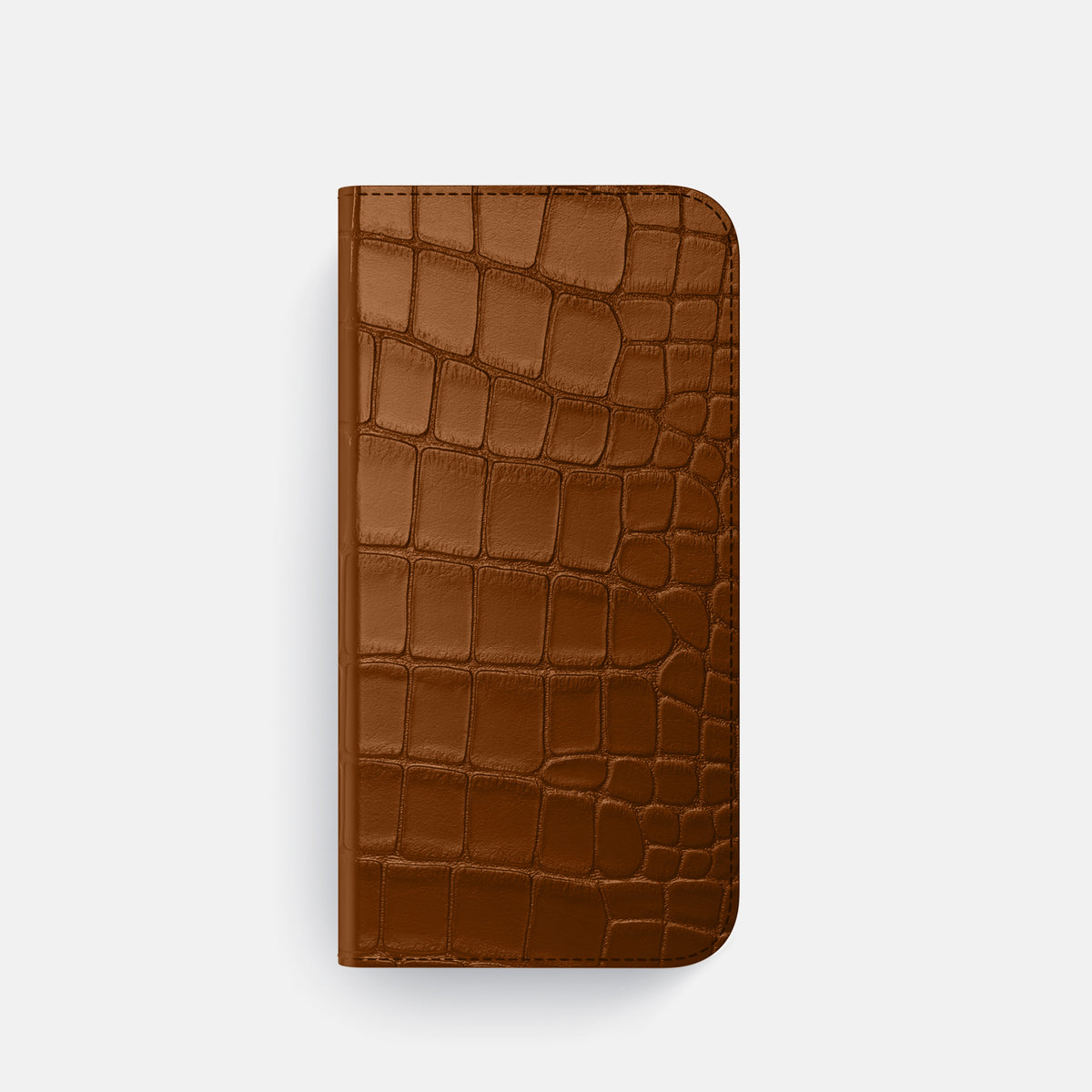 Honey iPhone 16 Pro Folio Case In Alligator with Gold Metal -4 | Honey-Gold