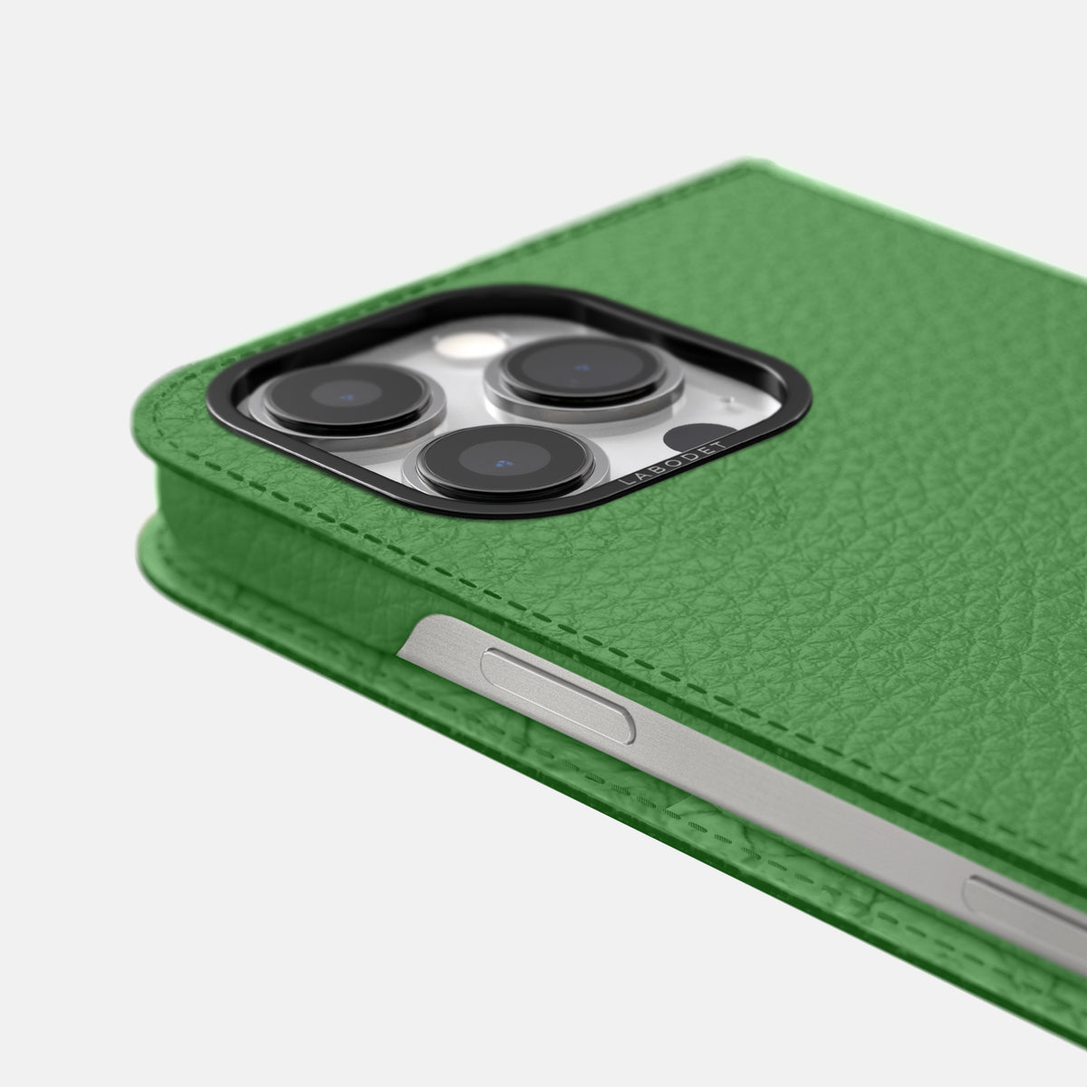 Herb iPhone 16 Pro Folio Case Calf with Black Metal -5 | Herb-Black