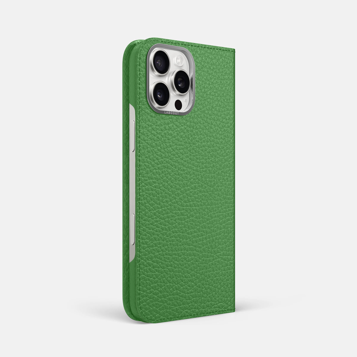 Herb iPhone 16 Pro Max Folio Case Calf with Steel Metal -1 | Herb-Steel
