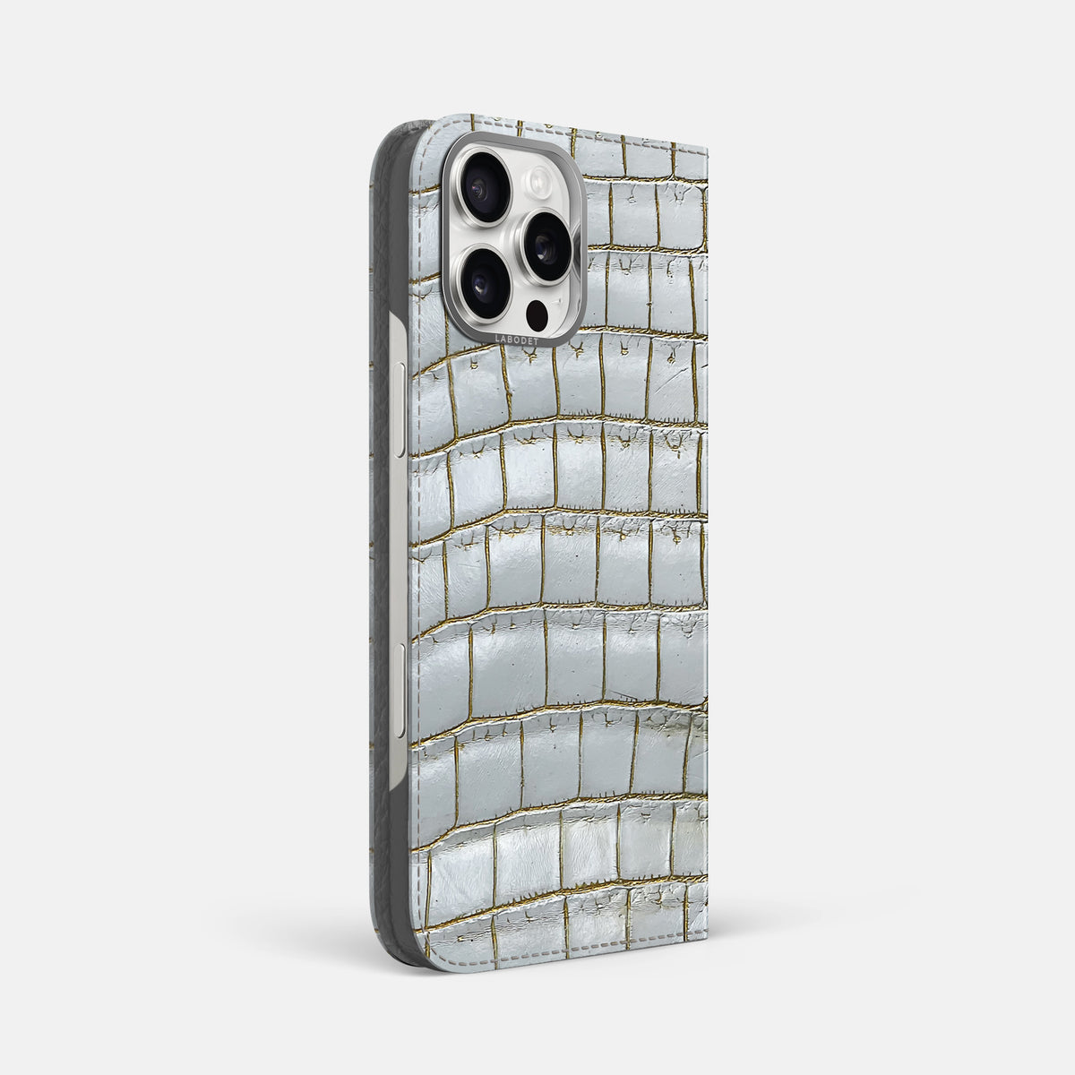 Arctic iPhone 16 Pro Max Folio Case Himalayan Crocodile with Steel Metal -1 | Arctic-Steel
