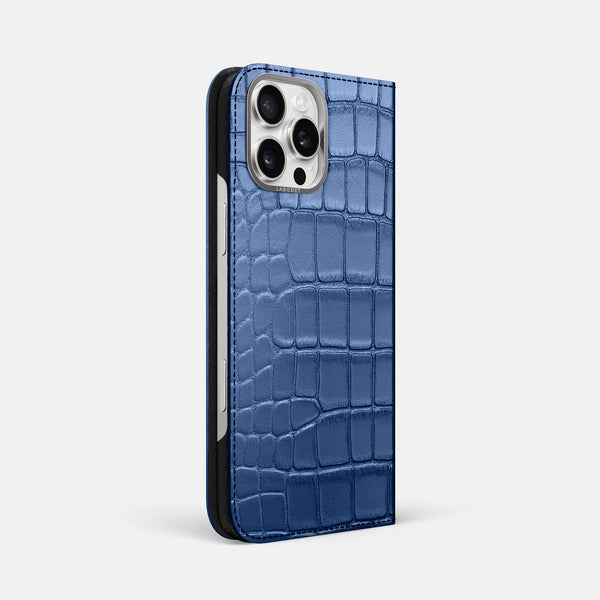 Folio Case For iPhone 16 Pro Max In Metallic Alligator