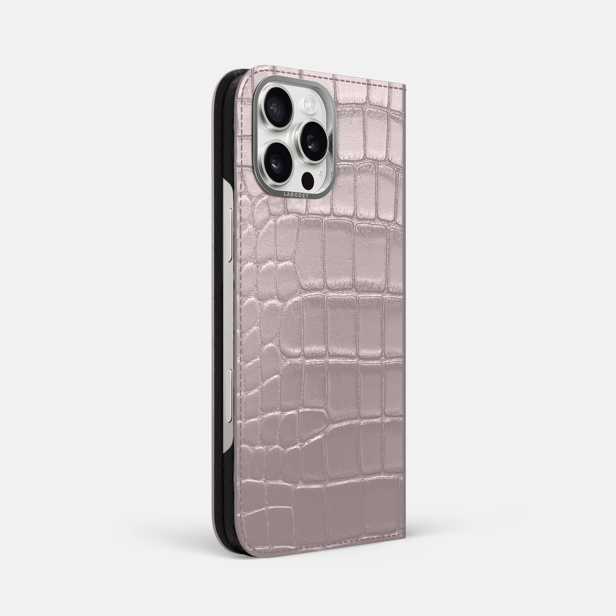 Folio Case For iPhone 16 Pro Max In Metallic Alligator · Labodet