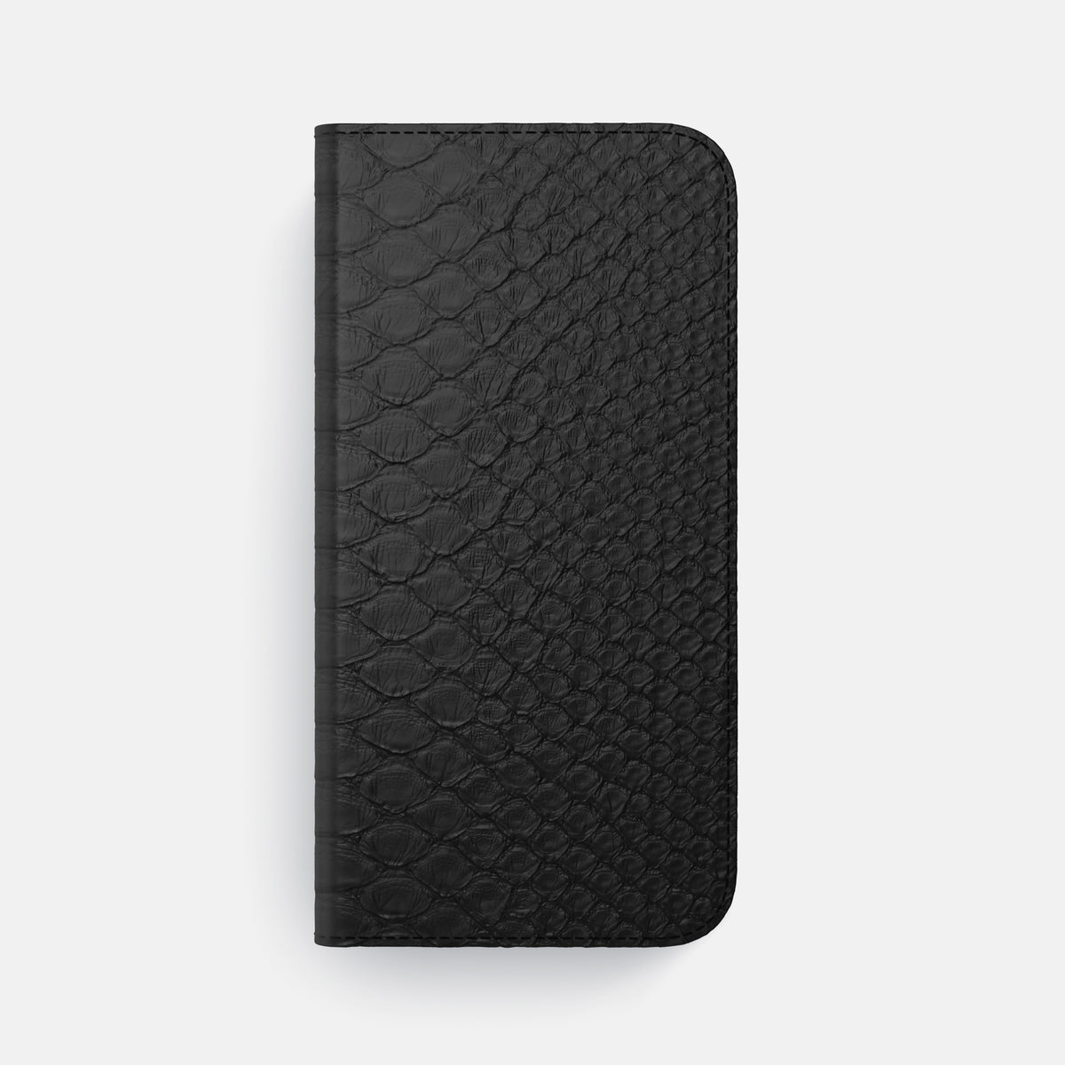 Black iPhone 16 Pro Max Folio Case Python with Steel Metal -4 | Black-Steel