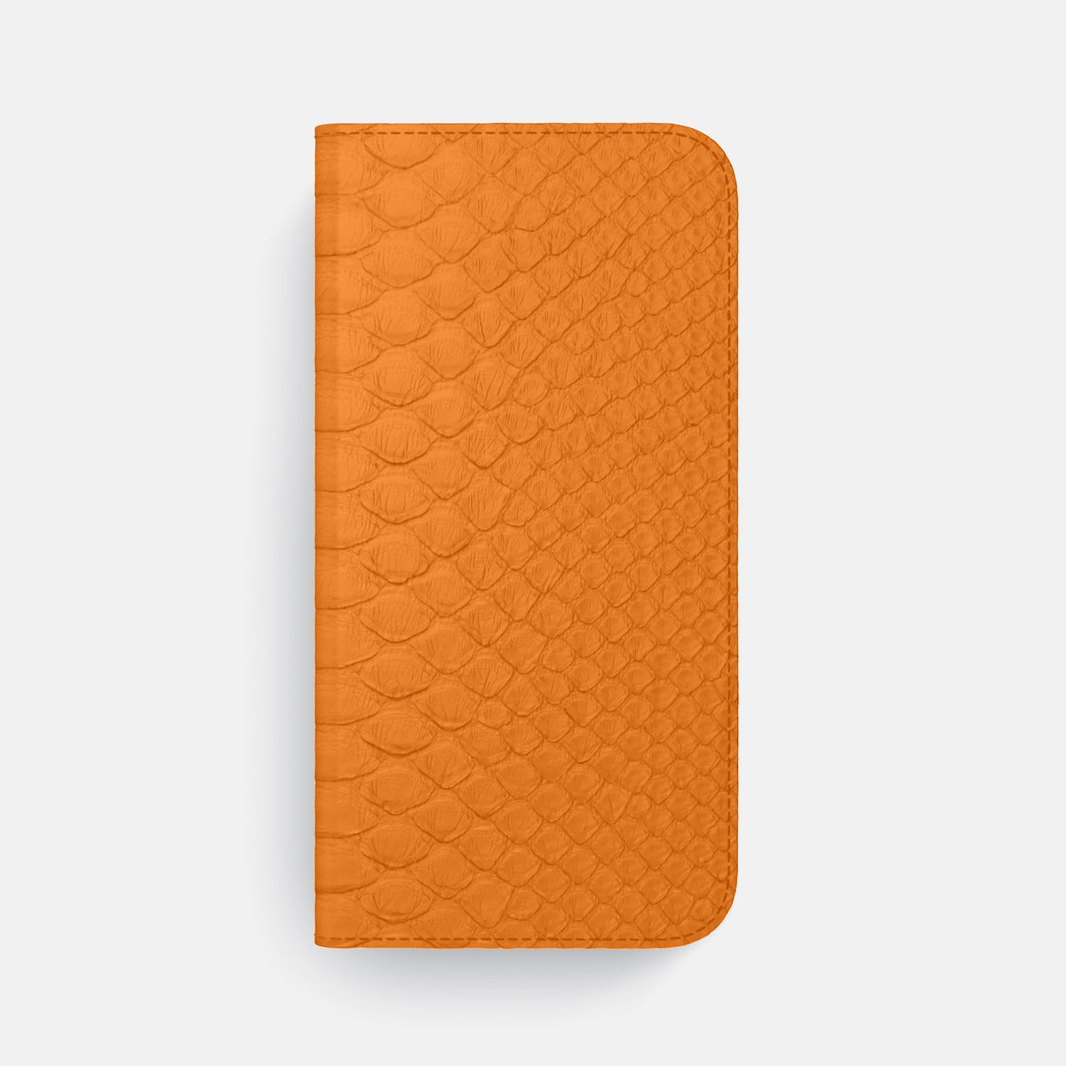 Orange iPhone 16 Pro Max Folio Case Python with Steel Metal -4 | Orange-Steel