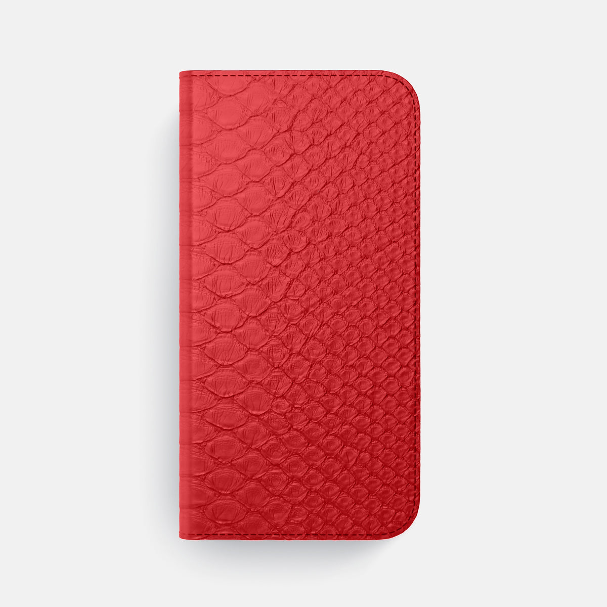Red iPhone 16 Pro Max Folio Case Python with Black Metal -4 | Red-Black