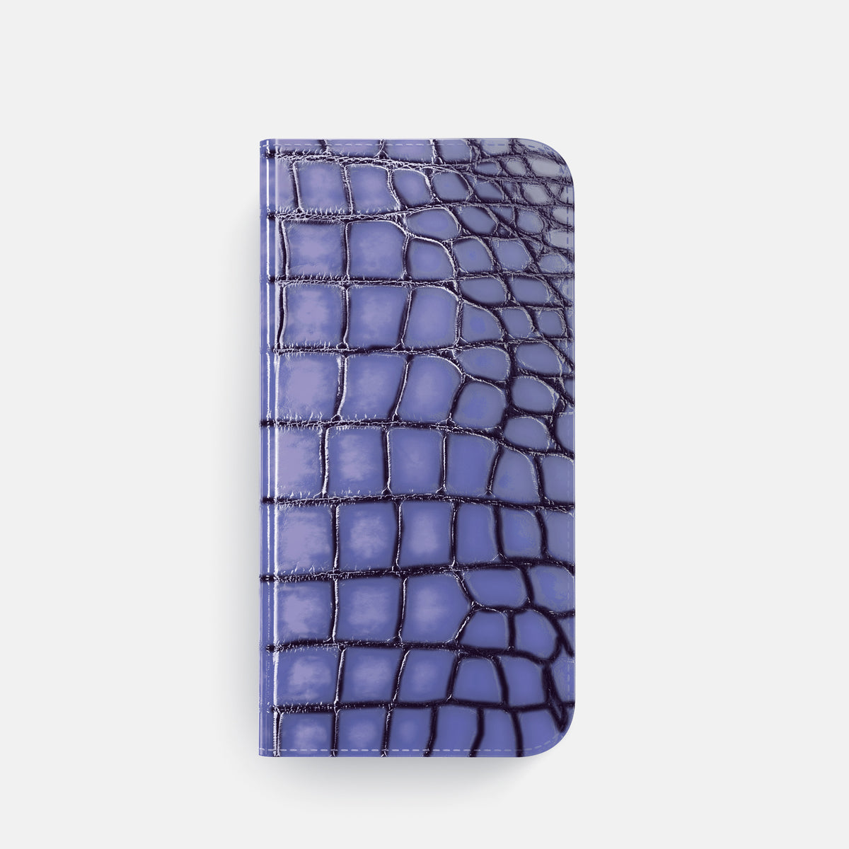 Lilac iPhone 16 Pro Folio Magsafe Case Patina Alligator with Gold Metal -4 | Lilac-Gold