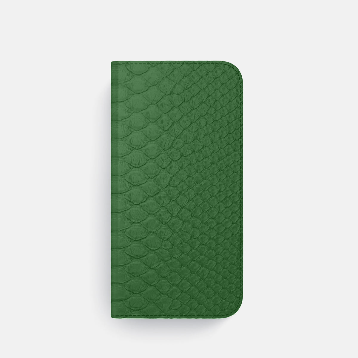 Green iPhone 16 Pro Folio Case Python with Black Metal -4 | Green-Black