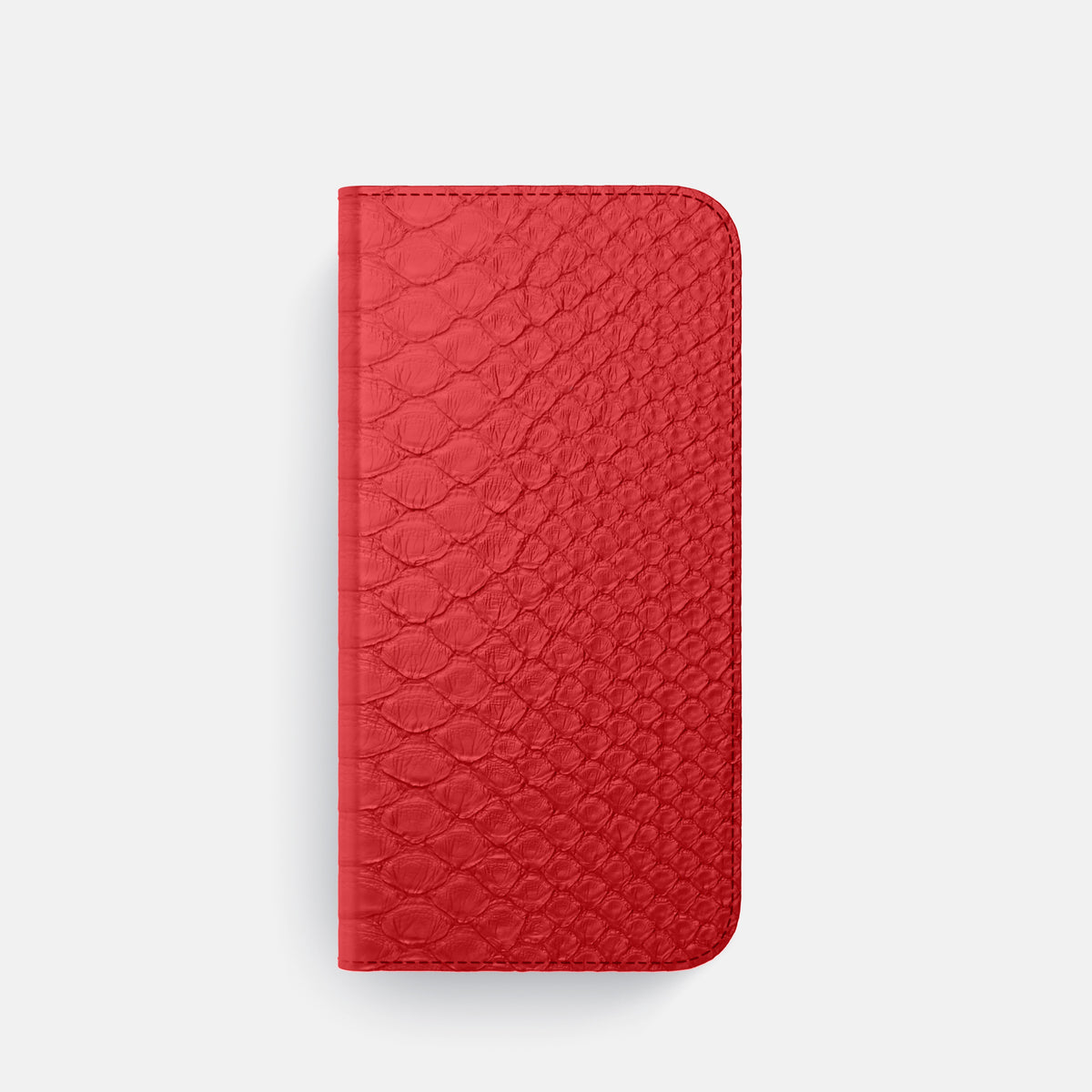 Red iPhone 16 Pro Folio Case Python with Black Metal -4 | Red-Black