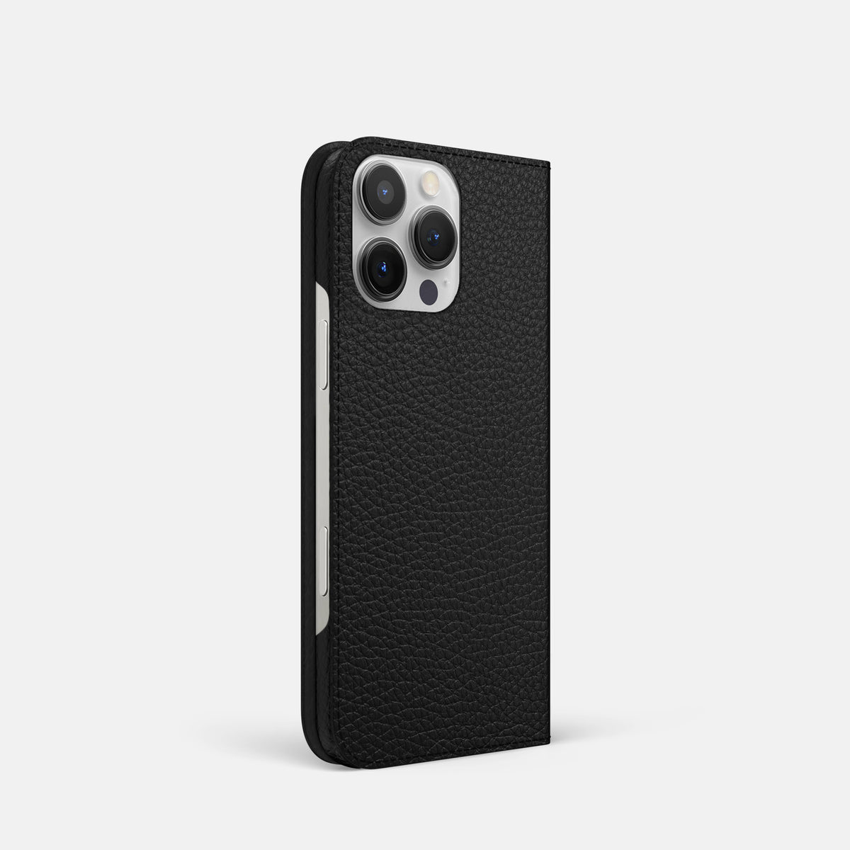 Black iPhone 16 Pro Folio Case Calf -1 | Black