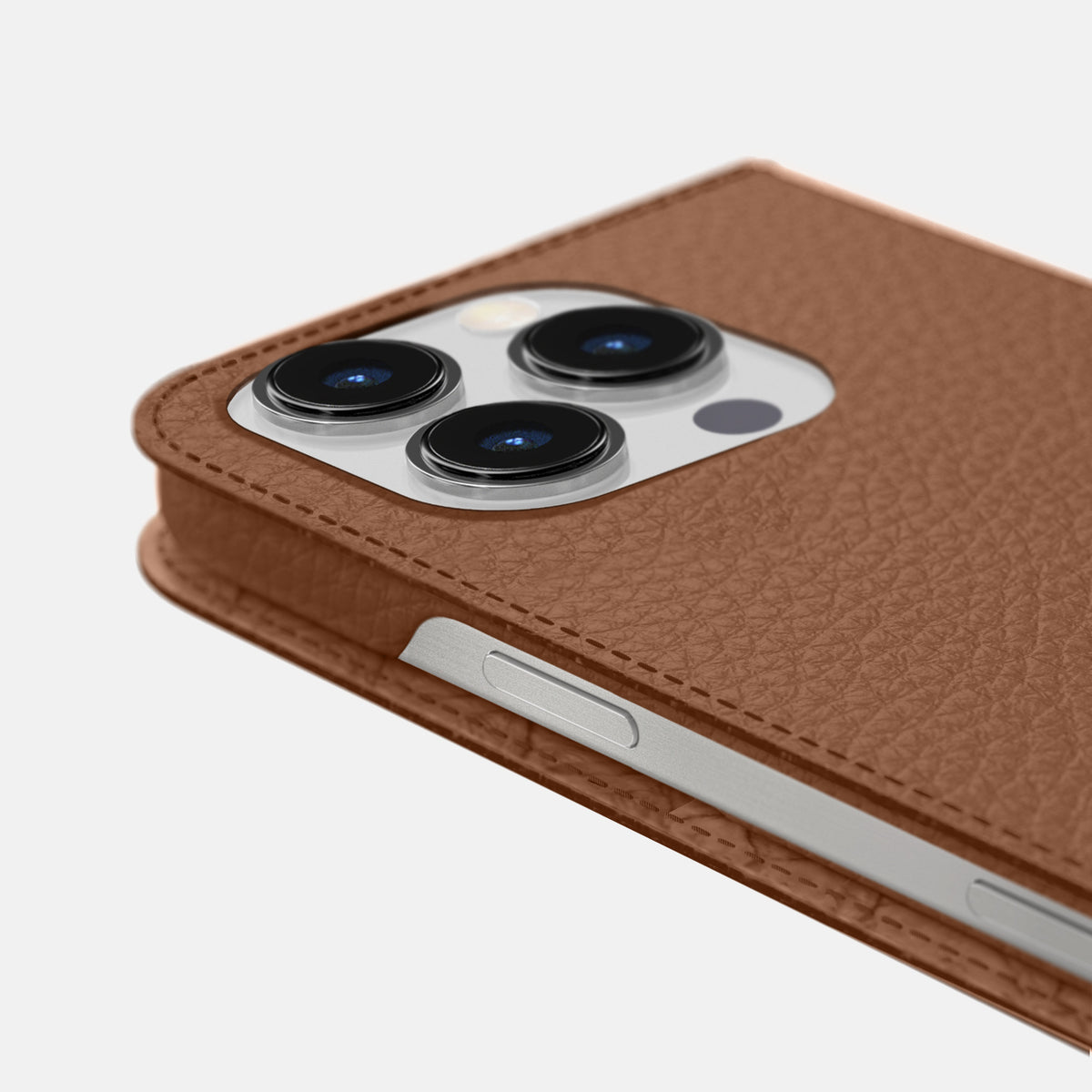 Caramel iPhone 16 Pro Folio Case Calf -5 | Caramel