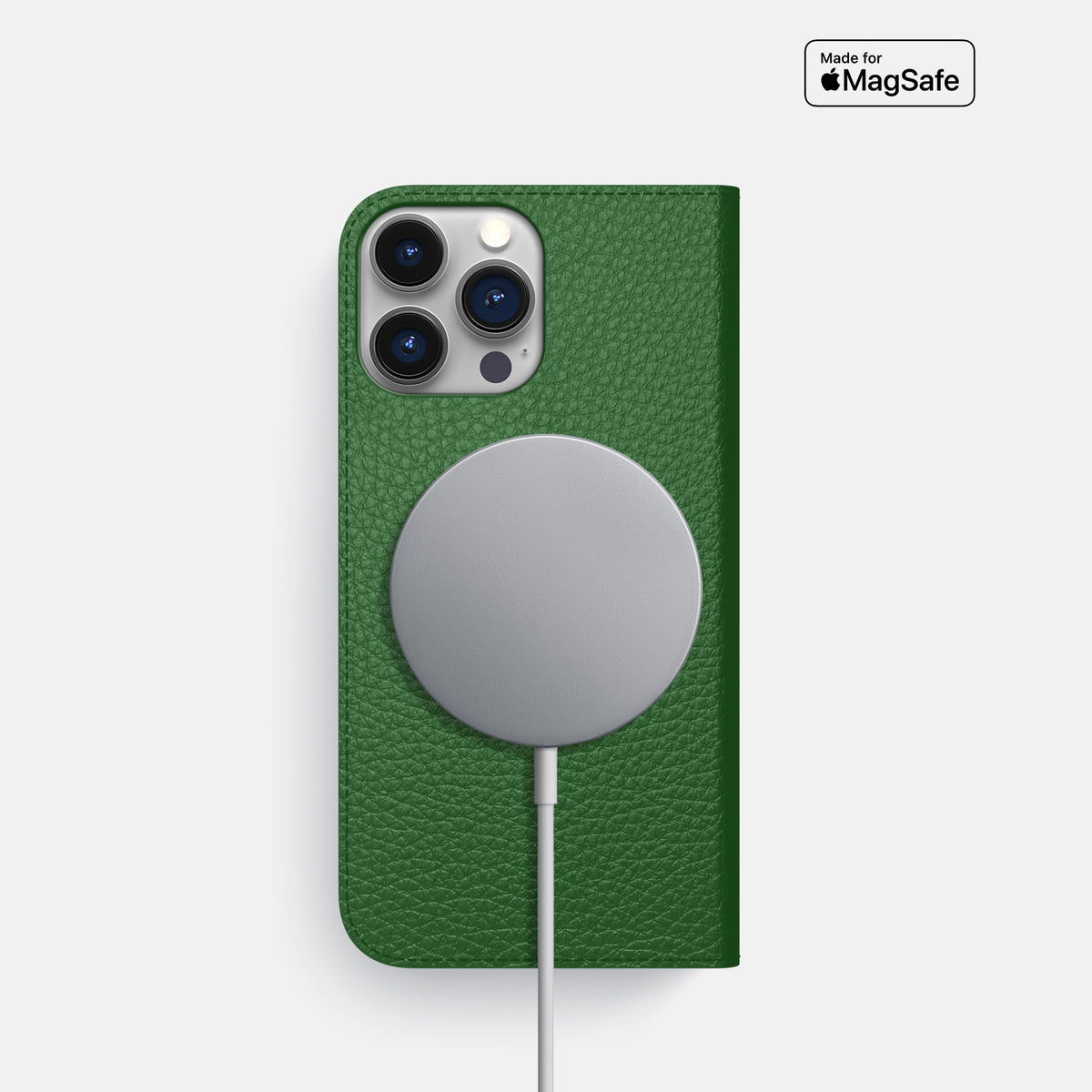 Dark-Green iPhone 16 Pro Folio Case Calf -3 | Dark-Green