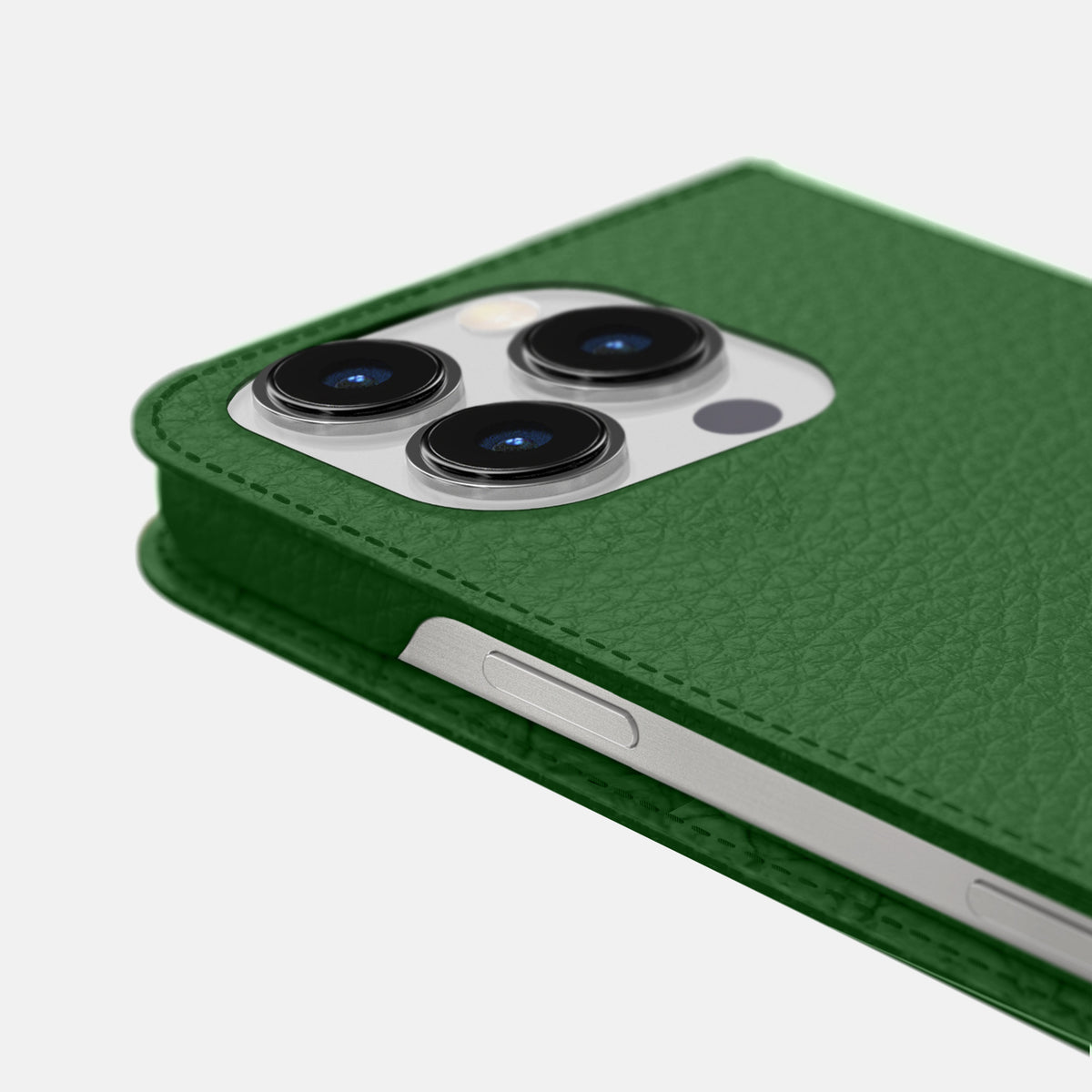 Dark-Green iPhone 16 Pro Folio Case Calf -5 | Dark-Green