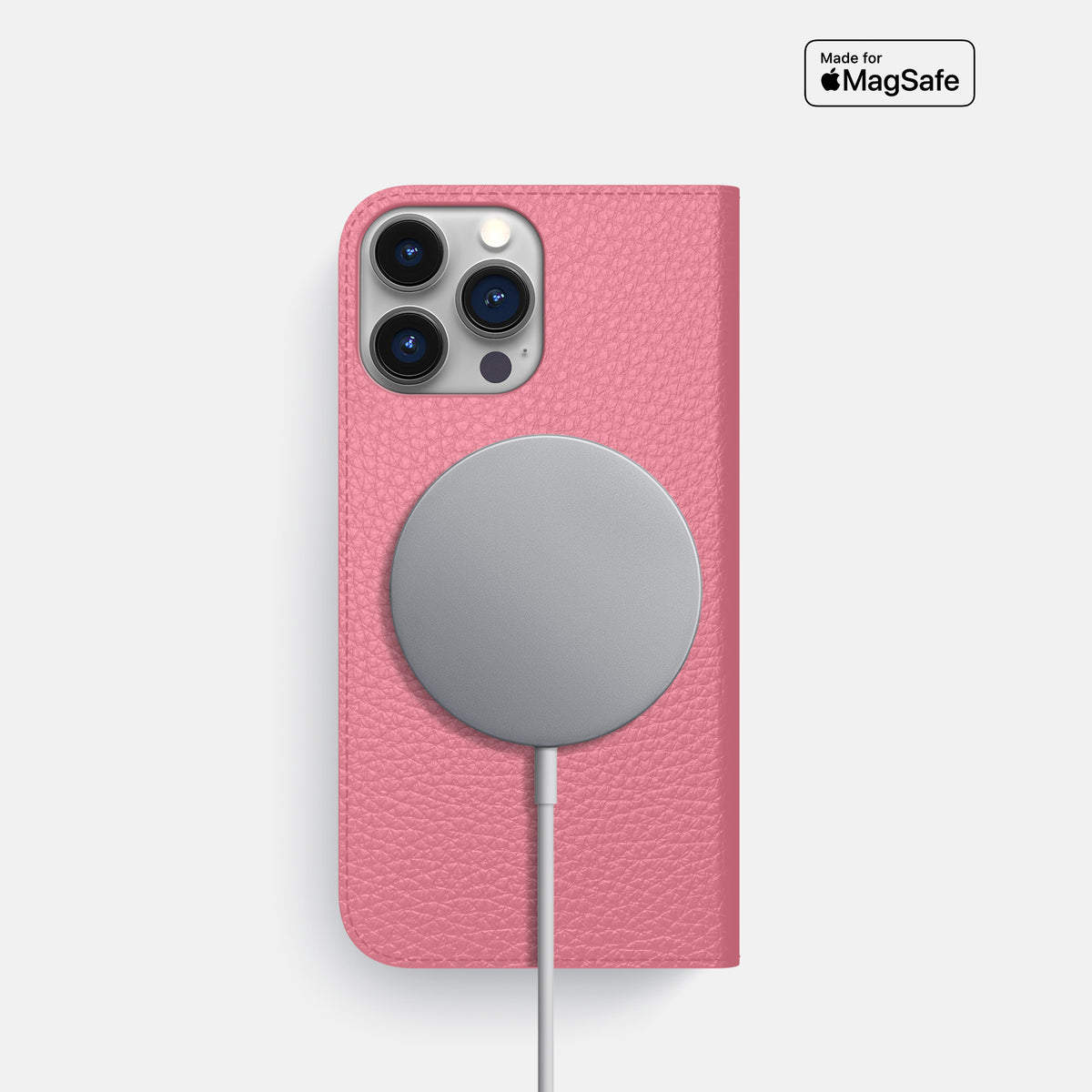 Pink iPhone 16 Pro Folio Case Calf -3 | Pink
