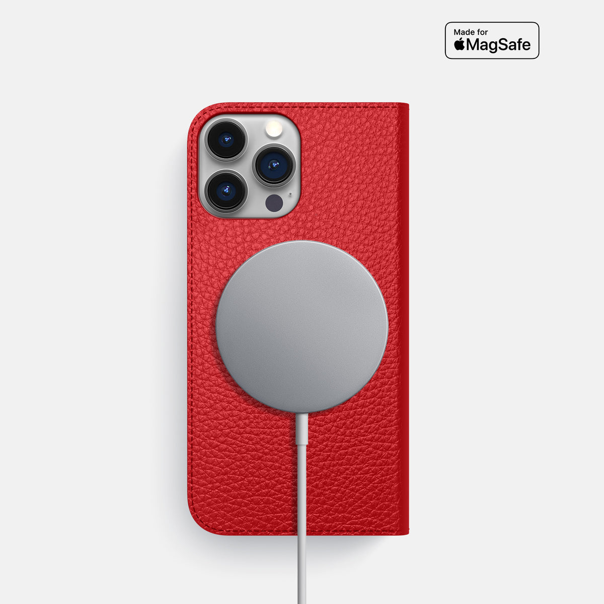 Red iPhone 16 Pro Folio Case Calf -3 | Red