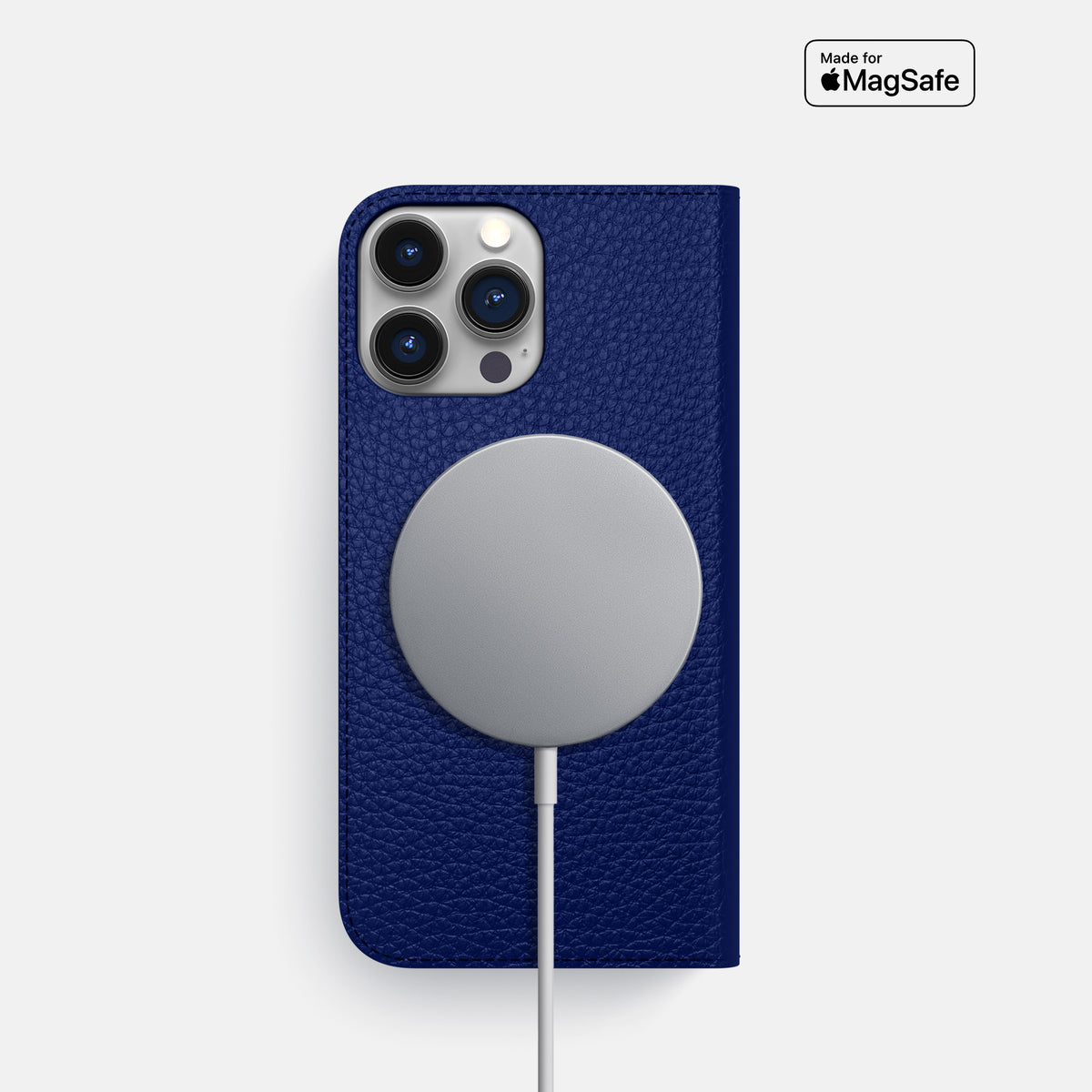 Royal Blue iPhone 16 Pro Folio Case Calf -3 | Royal-Blue